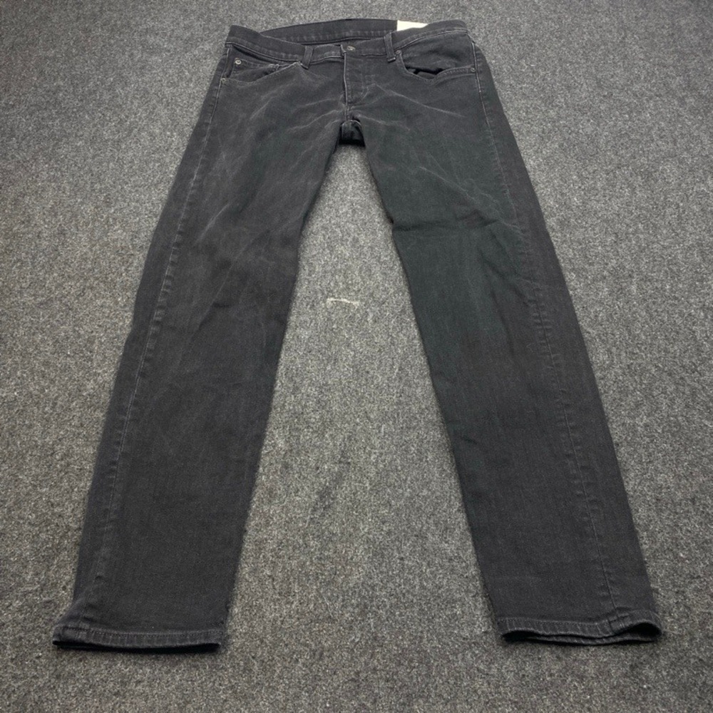 Rag & Bone Fit 2 Jeans Men 35 Charcoal Black Slim Fit Faded Denim